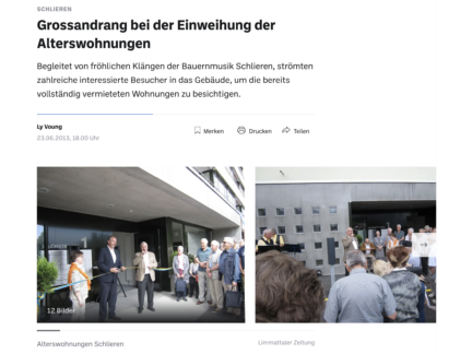 20130623 Grossandrang bei der Einweihung der Alterswohnungen